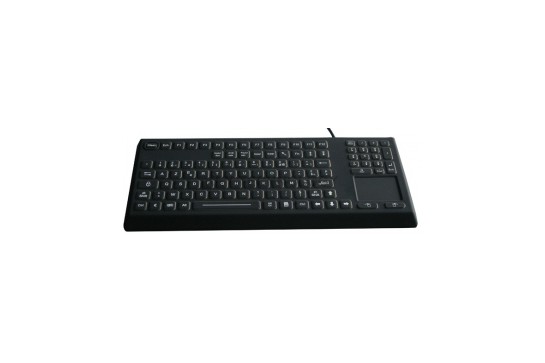 Silicone industrial keyboard with TochPad and numerical part